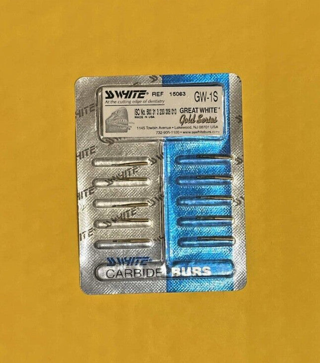 Great White FG #GW1, GW1S, GW2R, GW2P,  GW4R, GW6R, GW8R,  carbide burs  10/pack