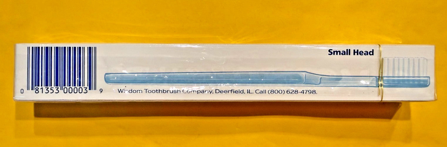 12 x WISDOM Toothbrush STRAIGHT ADULT SMALL  Pack of 12 units. UK made