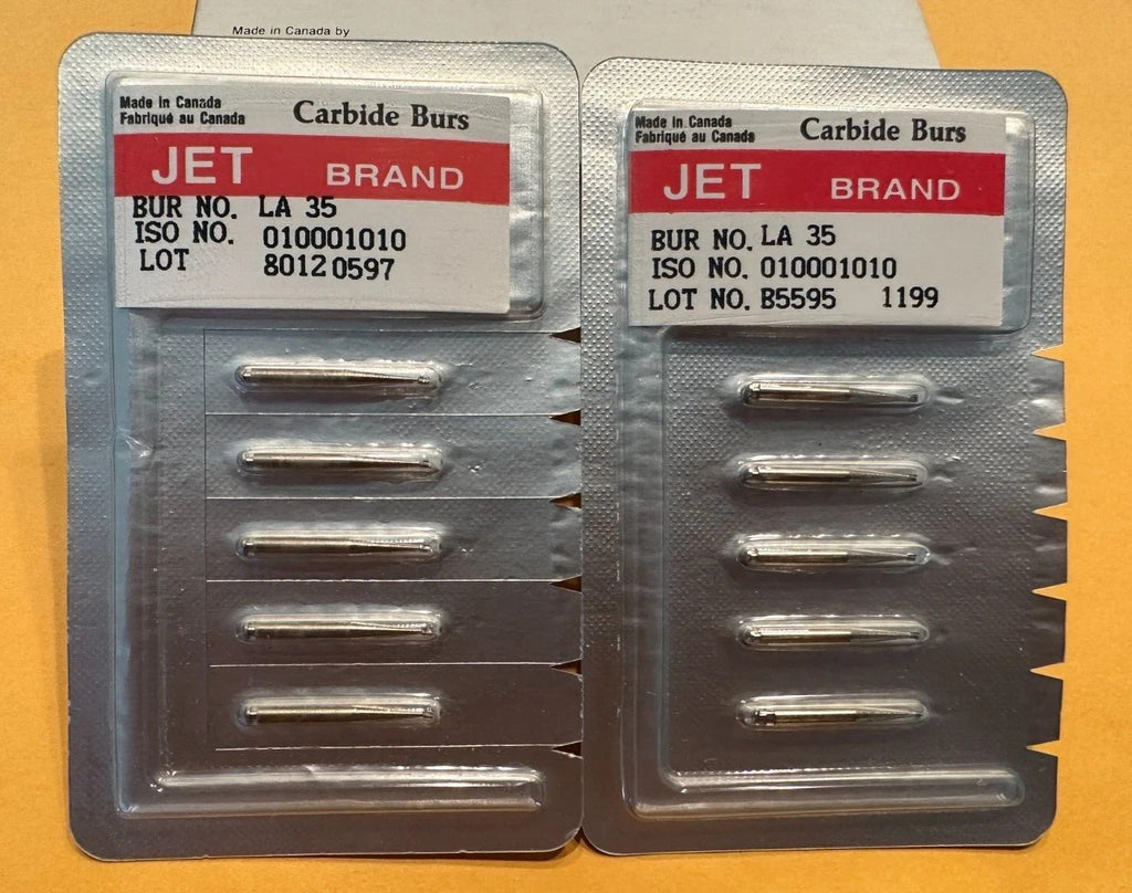 KERR JET Carbide Dental Bur RA 33 1/2 to 39 Inverted Cone MADE IN CANADA