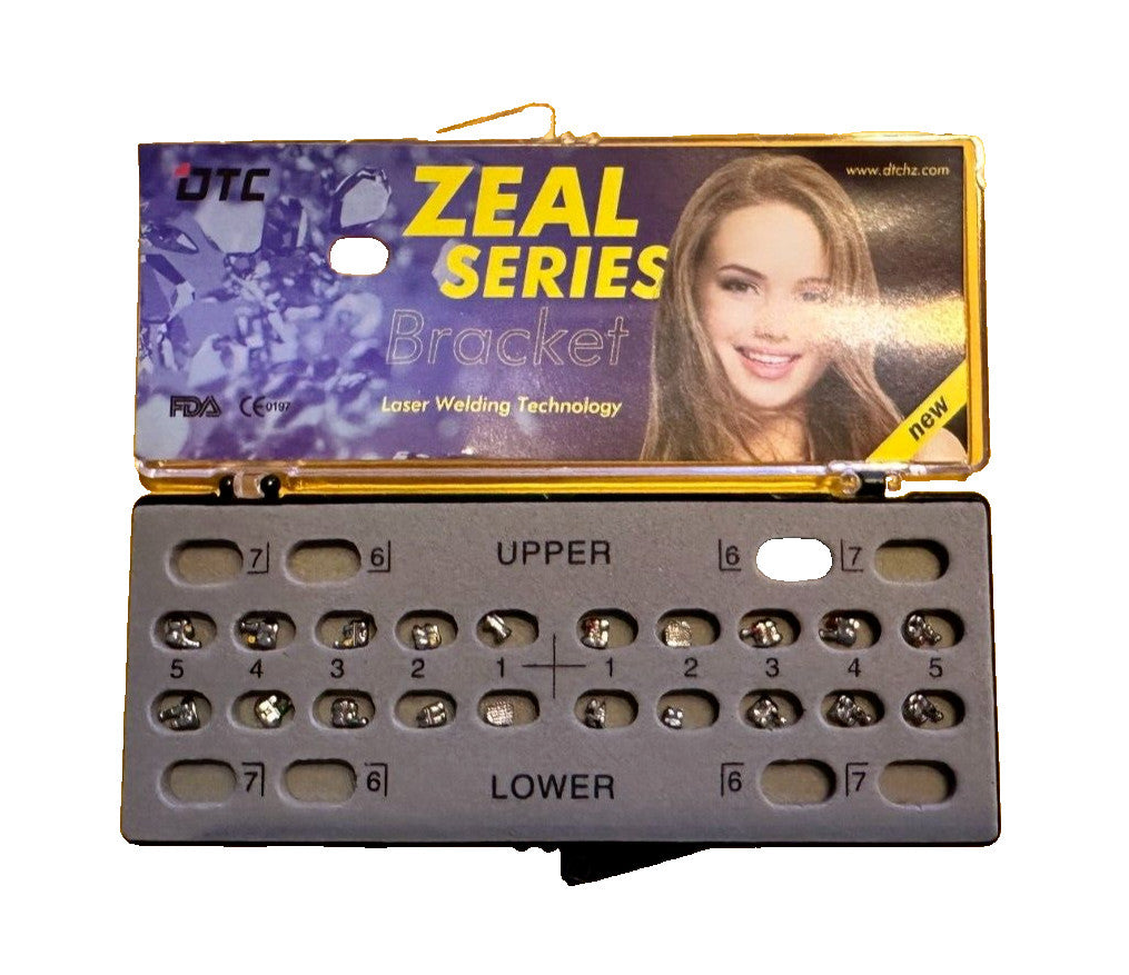 FDA. ZEAL Series MBT brackets, 345  with hooks.  0.022".  10 SETS