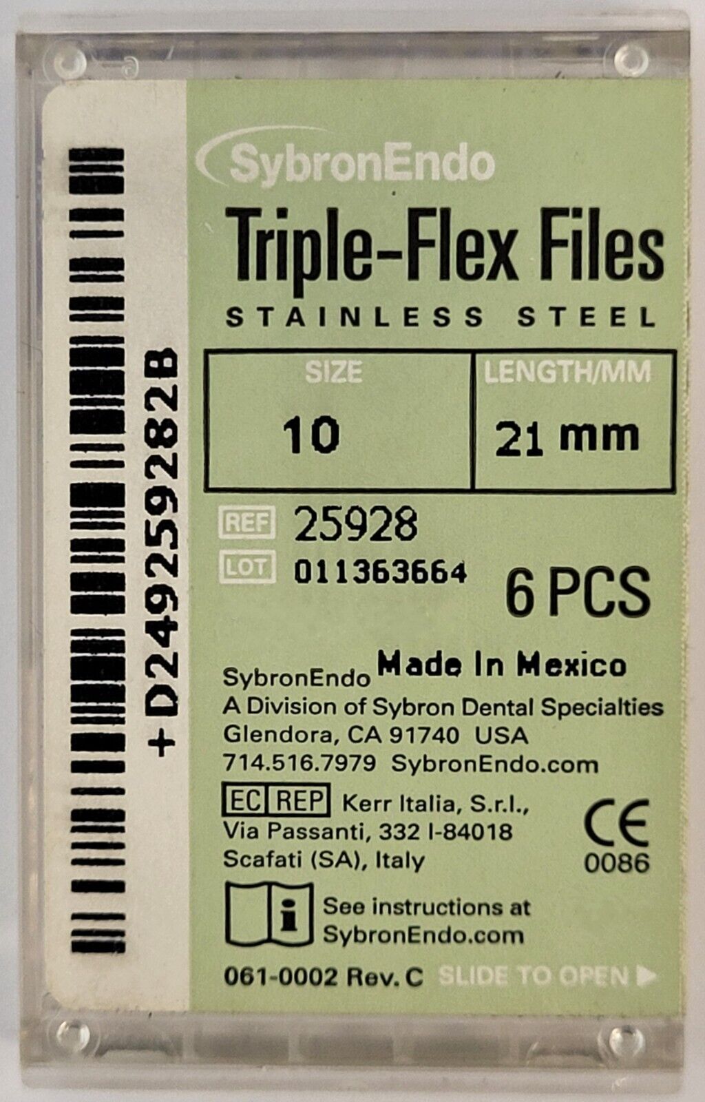 10 boxes SybronEndo KERR TRIPLE-FLEX FILES 6/Box.