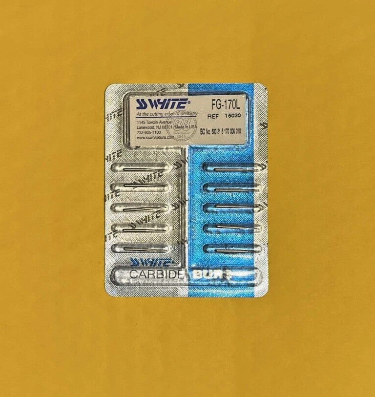 SS White Dental Carbide Burs -FG  703, FG 169, 170L, 171L, 1170