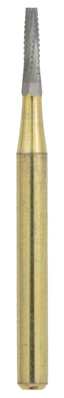 JET KERR CARBIDE BURS FG 2069 METAL CUTTER FLAT END TAPER. PACK OF 5 UNITS.