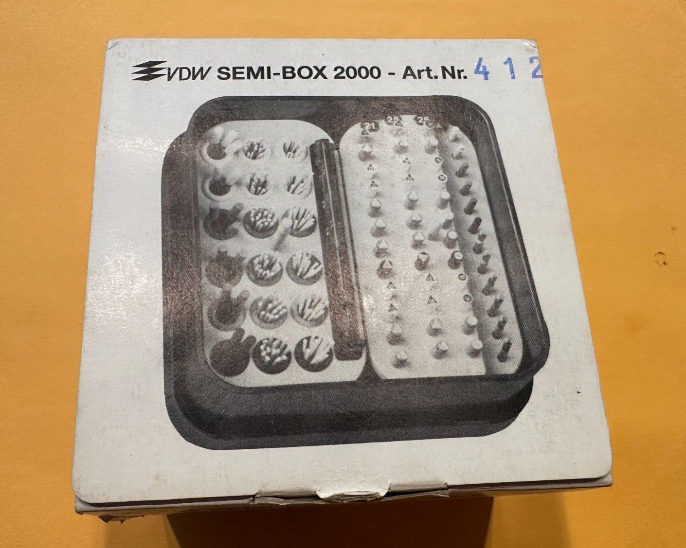 Dental Endo Organizer 48 Holes + Gutta. VDW SEMI-BOX 2000.  VDW Germany