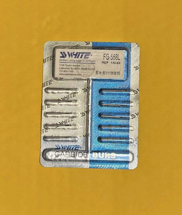 SS White Dental Burs FG 1556, 1557, 1558, 57L, 556L, 558L