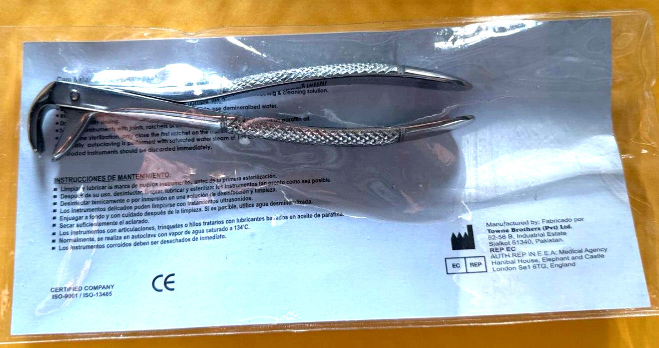 Dental Extracting Forceps Oral Surgery # 2, 7, 18, 51A, 73, 74N