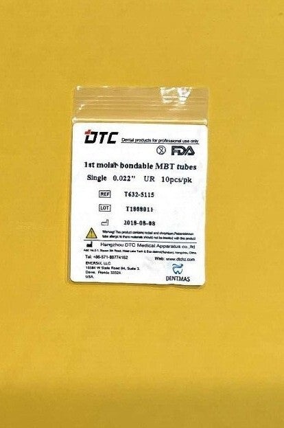 FDA  1st molar non-convertible MBT bondable buccal tube   single 0.022" 100/PACK