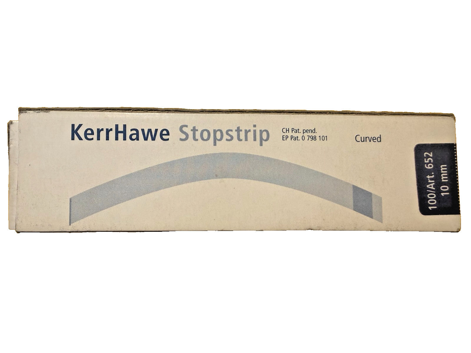 KERR Hawe Stopstrip, curved 10mm wide 100 units. SWISS made