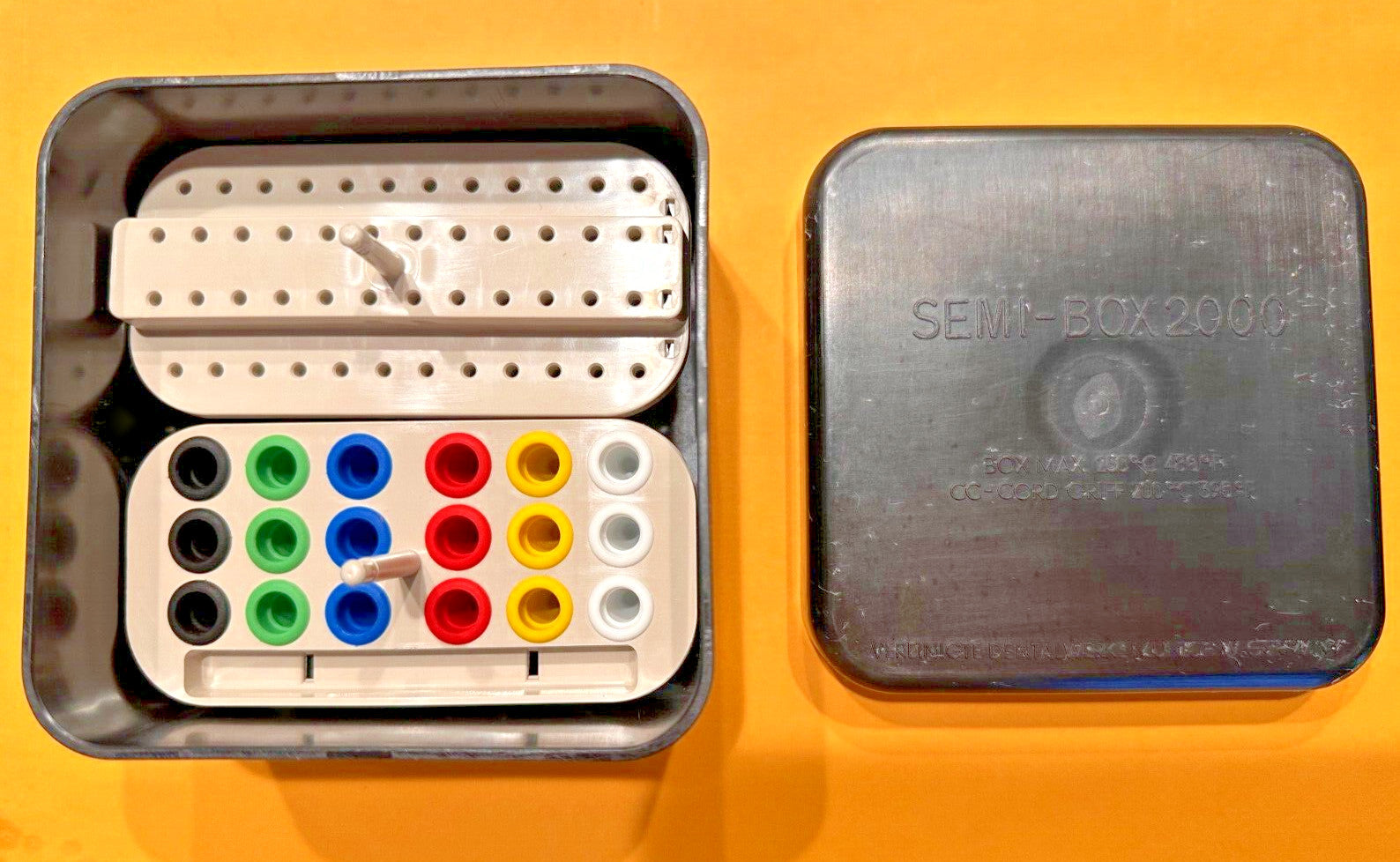 Dental Endo Organizer 48 Holes + Gutta. VDW SEMI-BOX 2000.  VDW Germany