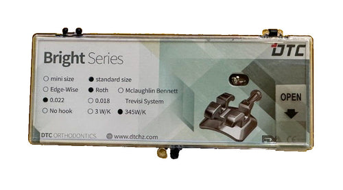 FDA  Bright series Standard  Roth brackets, 345 with hooks.  0.022"    10 SETS