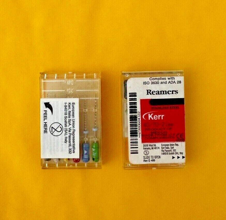 10 boxes Kerr SybronEndo Standard Reamers Files Stainless Steel 40/70  6/Bx
