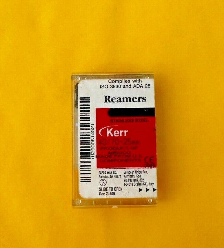 Kerr SybronEndo Standard Reamers Files Stainless Steel 40/70  6/Bx