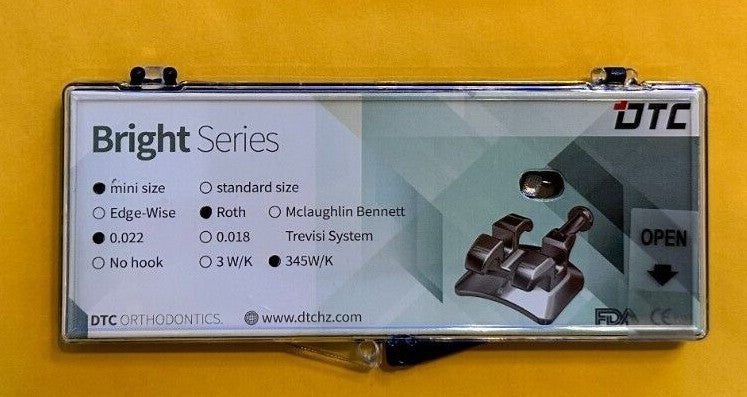 FDA Bright Series Mini  Roth brackets, 345 with hooks.    10 SETS
