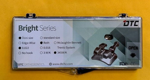 FDA Bright Series Mini  Roth brackets, 345 with hooks.    10 SETS