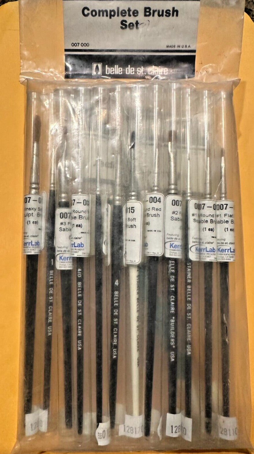 KERR Porcelain Brush Sculpturing Brush 14/set  Made in USA