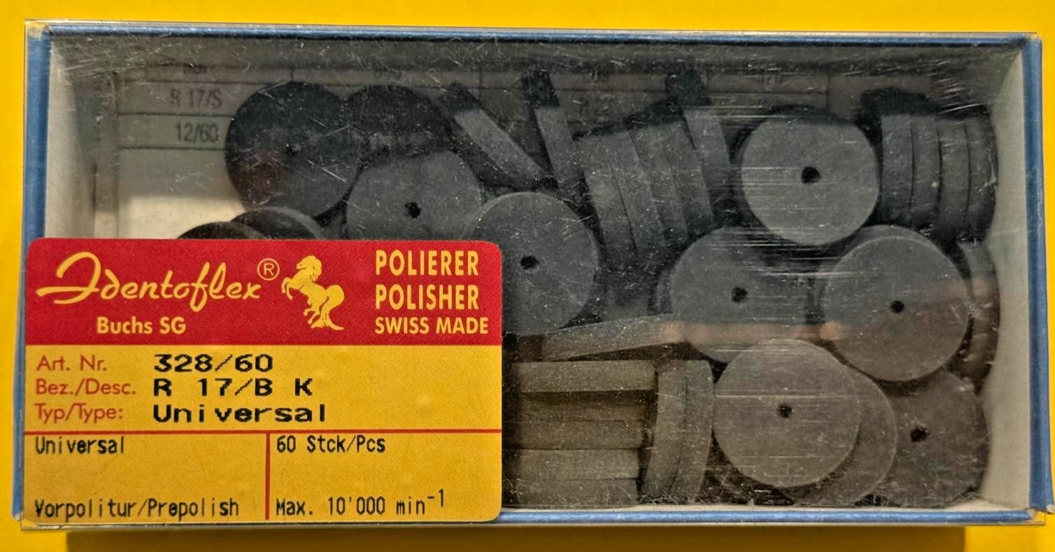 IDENTOFLEX UNIVERSAL MORGANA WHEEL PRE POLISHER 328/60 a KERR Company Swiss made